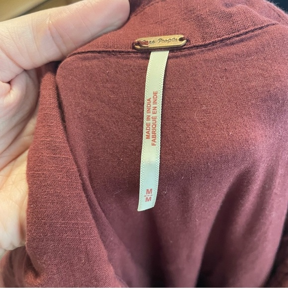 Free People Samantha Embroidered Puff Sleeve Button Front Maxi Dress Medium - Picture 9 of 16